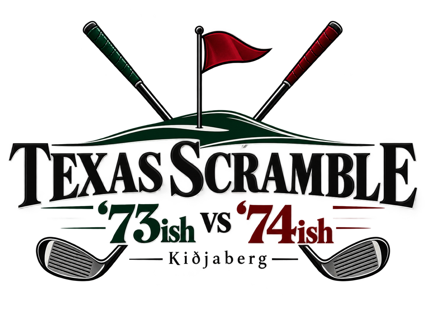 Texas Scramble – ’73ish vs ’74ish – Kiðjaberg